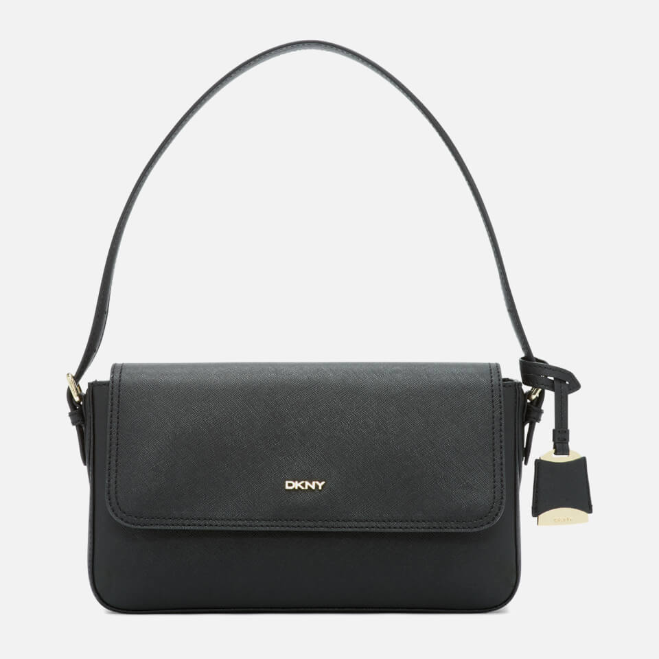 DKNY Women's Bibi Flap Shoulder Bag - Black/Gold