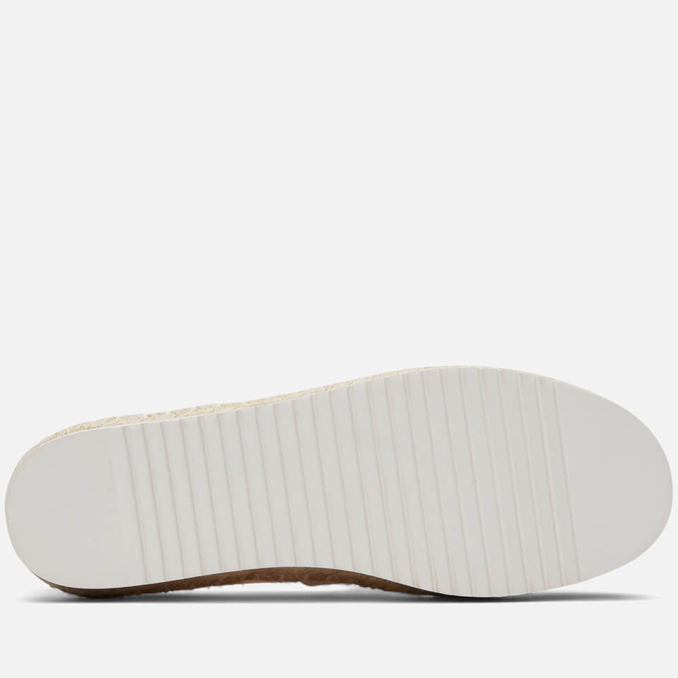 TOMS Women's Alpargata Vegan Platform High Espadrilles - White Canvas/Rainbow