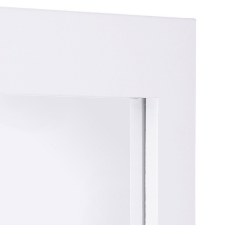 Over Door Hanging Mirror - 120x30cm - White