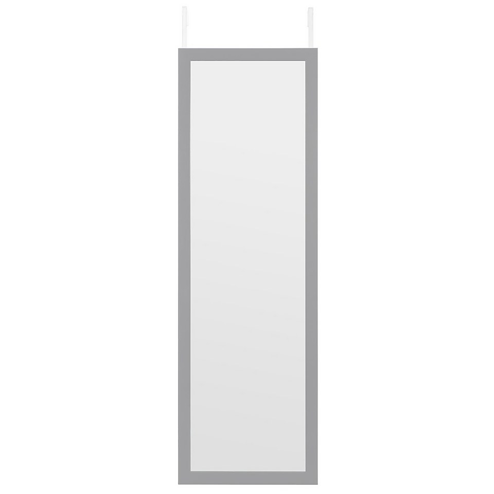 Over Door Hanging Mirror - 120x30cm - Grey