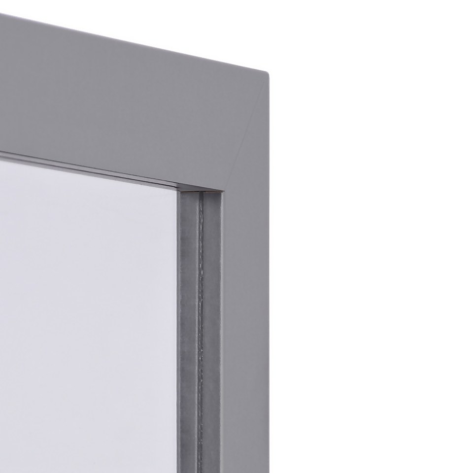 Over Door Hanging Mirror - 120x30cm - Grey