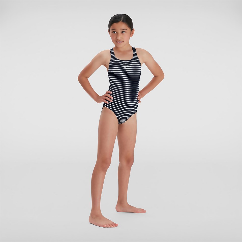 Maillot de bain Filles Essential Endurance+ Medalist bleu marine