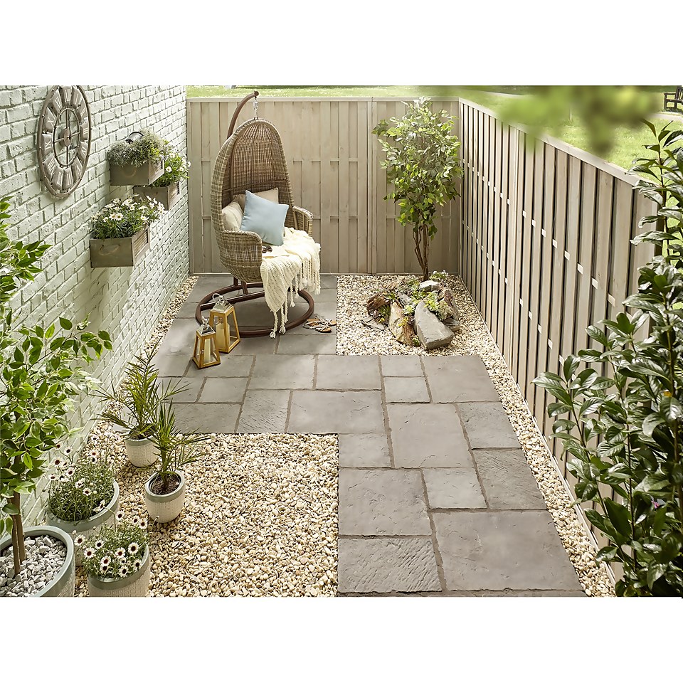 Belfrey Paving 450 x 300mm Graphite Full Pack of 28 Slabs Homebase