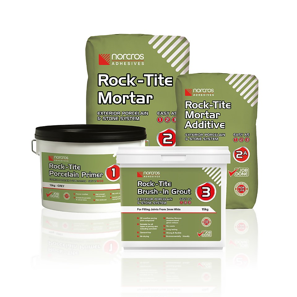Norcros Rock Tite Outdoor Tile Mortar Additive 12.5kg Homebase