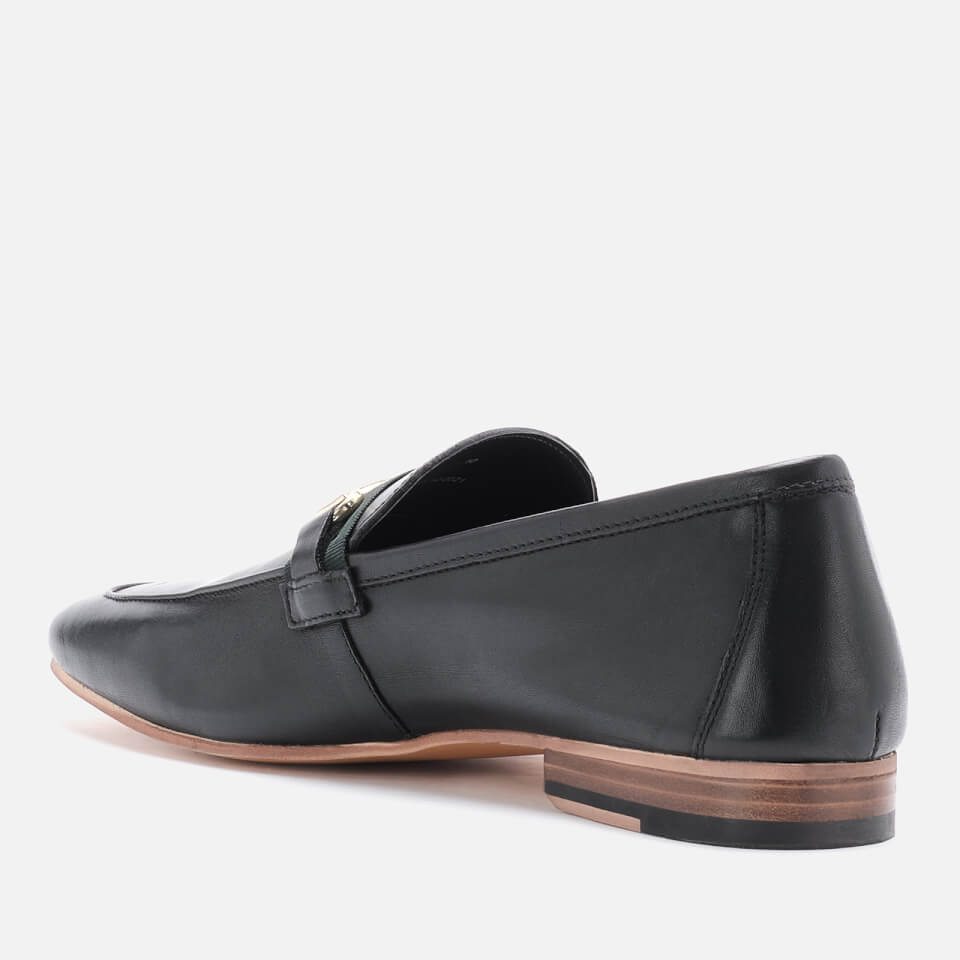 Walk London Men's Capri Trim Leather Loafers - Black