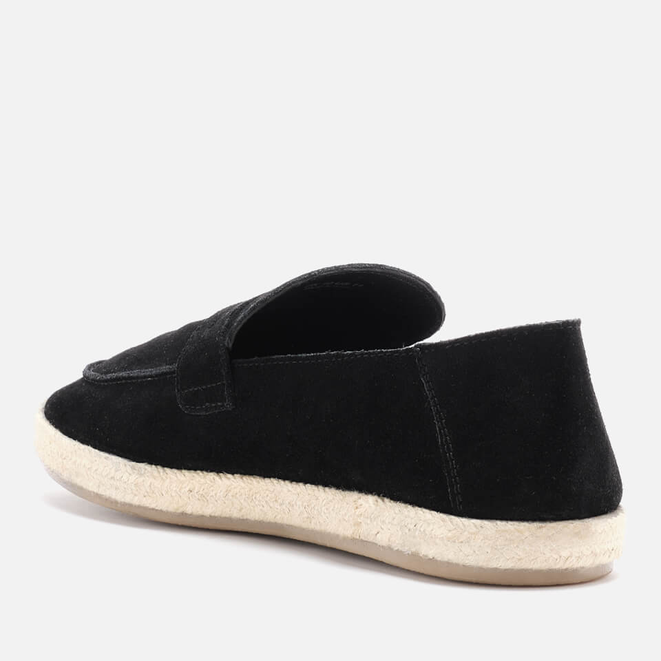 Walk London Men's Cannes Suede Saddle Espadrilles - Black