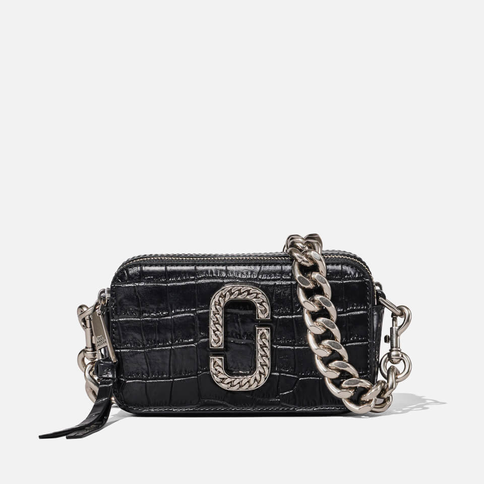Marc Jacobs Women's Snapshot Croc Embossed Bag - Black
