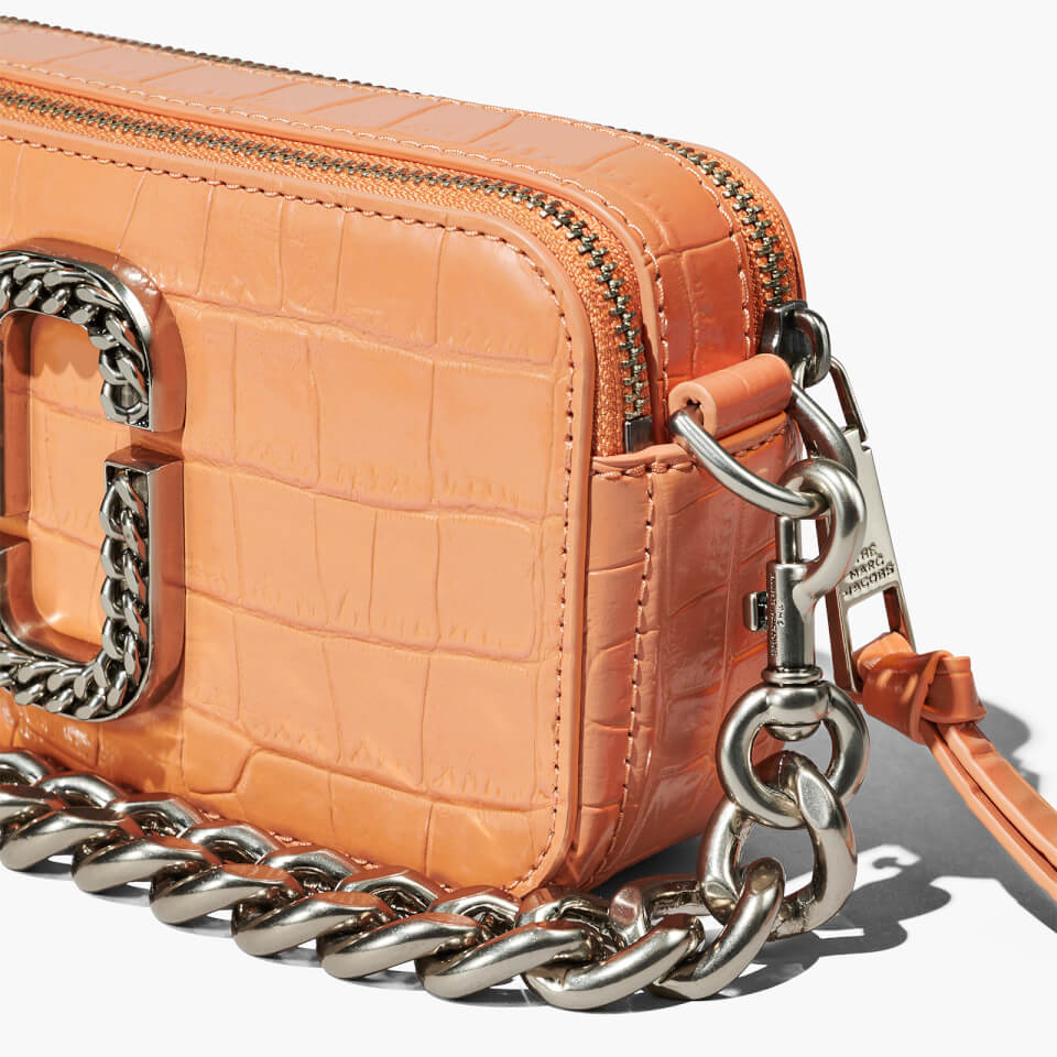 Marc Jacobs Women's Snapshot Croc Embossed Bag - Orange