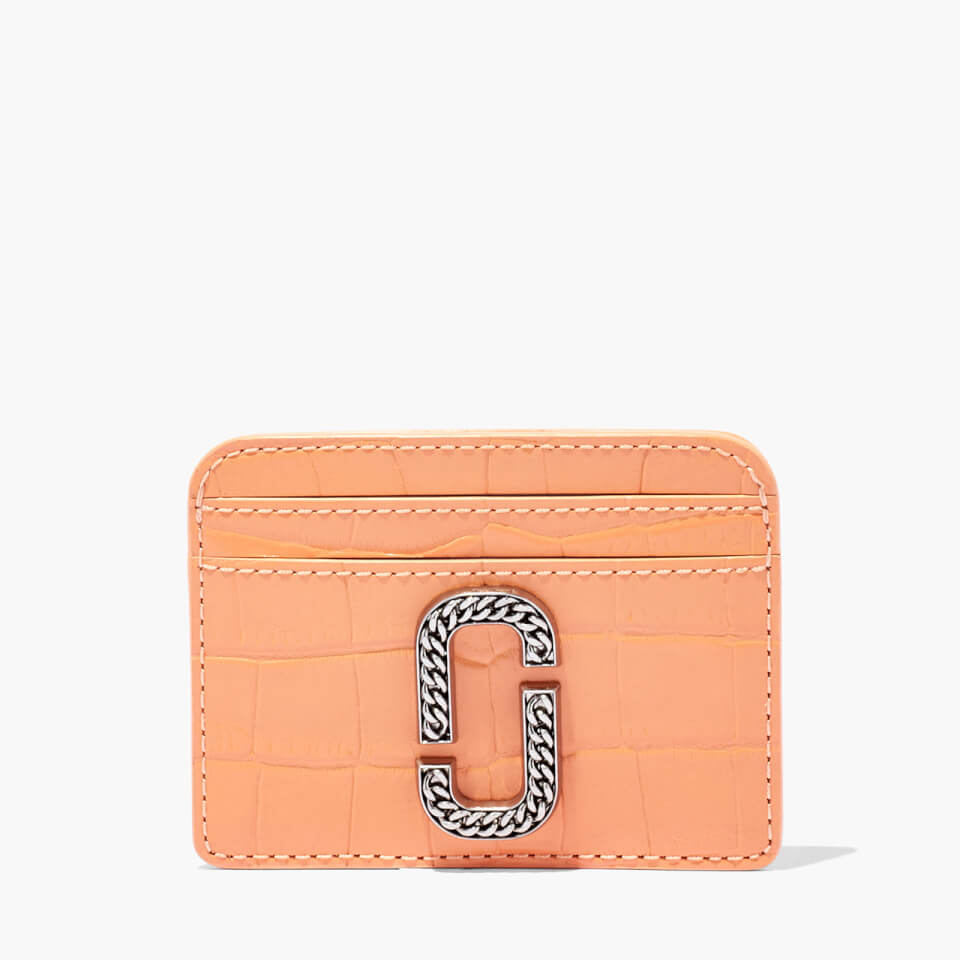 Marc Jacobs Women's Snapshot Croc Embossed New Card Case - Orange