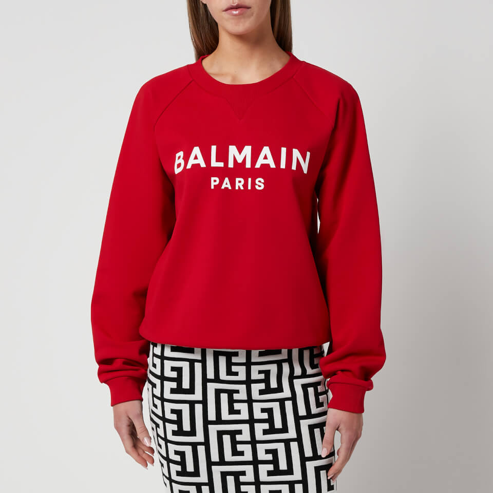 Balmain Balmain Girls Fringed Jersey Dress in Red