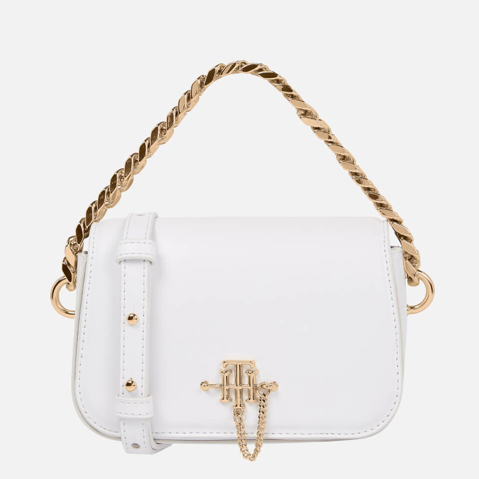 Tommy Hilfiger Women's Th Chain Mini Crossover Corp Bag - White Corporate