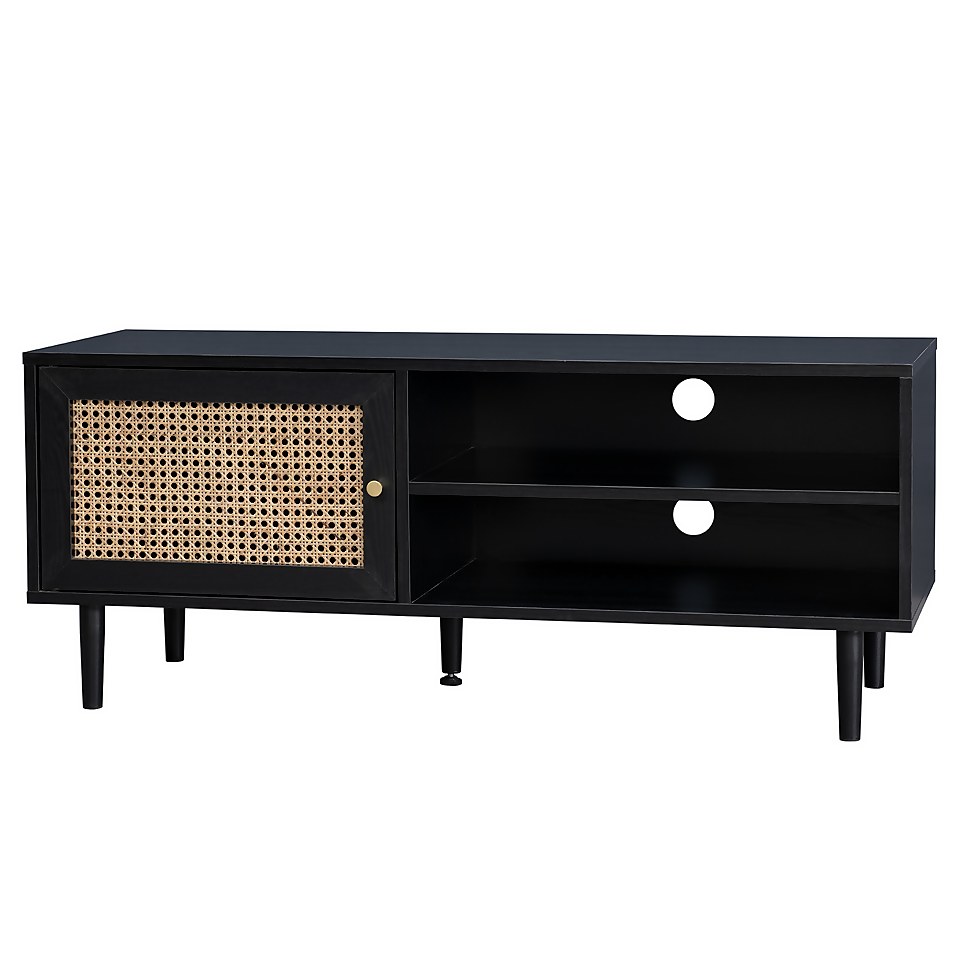 Kubu Rattan TV Stand Black Homebase