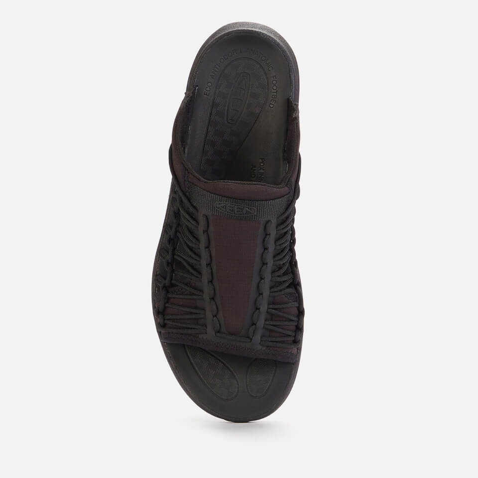 Keen Men's Uneek Sneaker Slide Sandals - Black/Black - UK 7 | Allsole