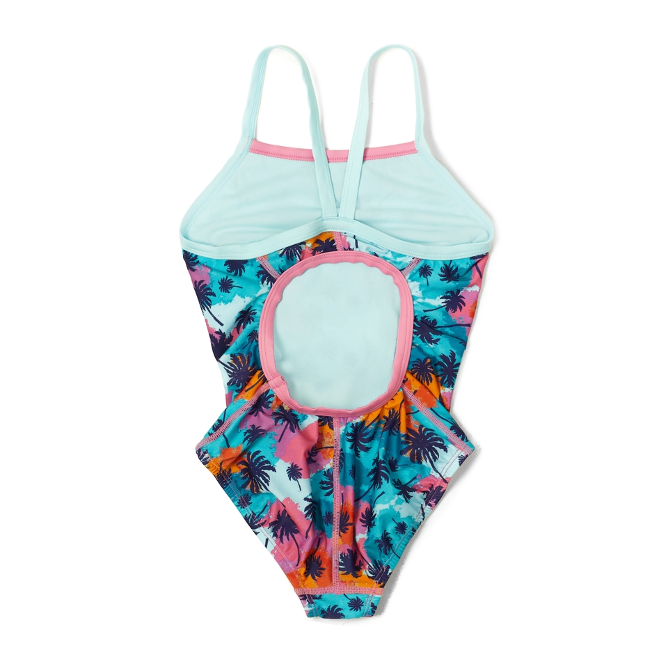 Girl's Printed Propel Back One Piece Green