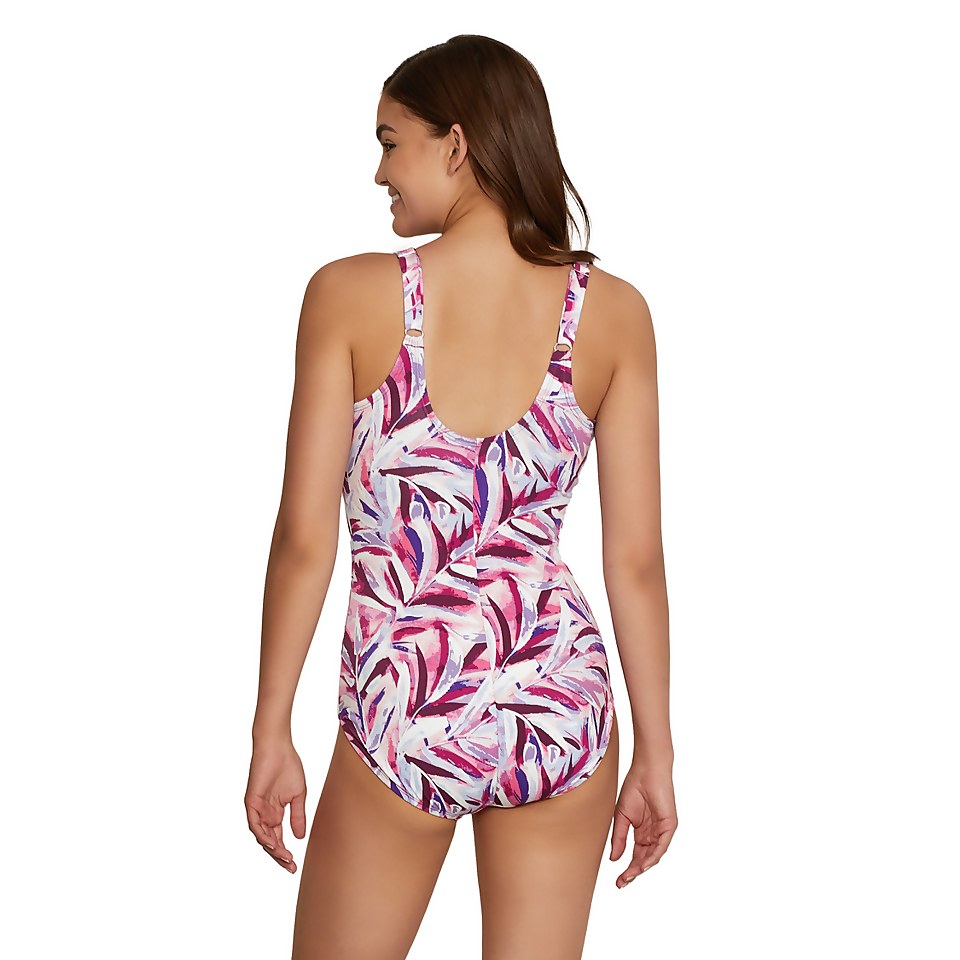 Women's Printed Sweetheart One Piece Purple