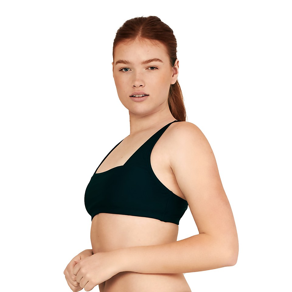 Women's Square Neck Bikini Top Black