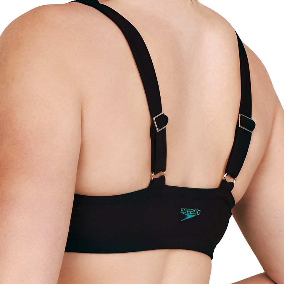 Women's Square Neck Bikini Top Black