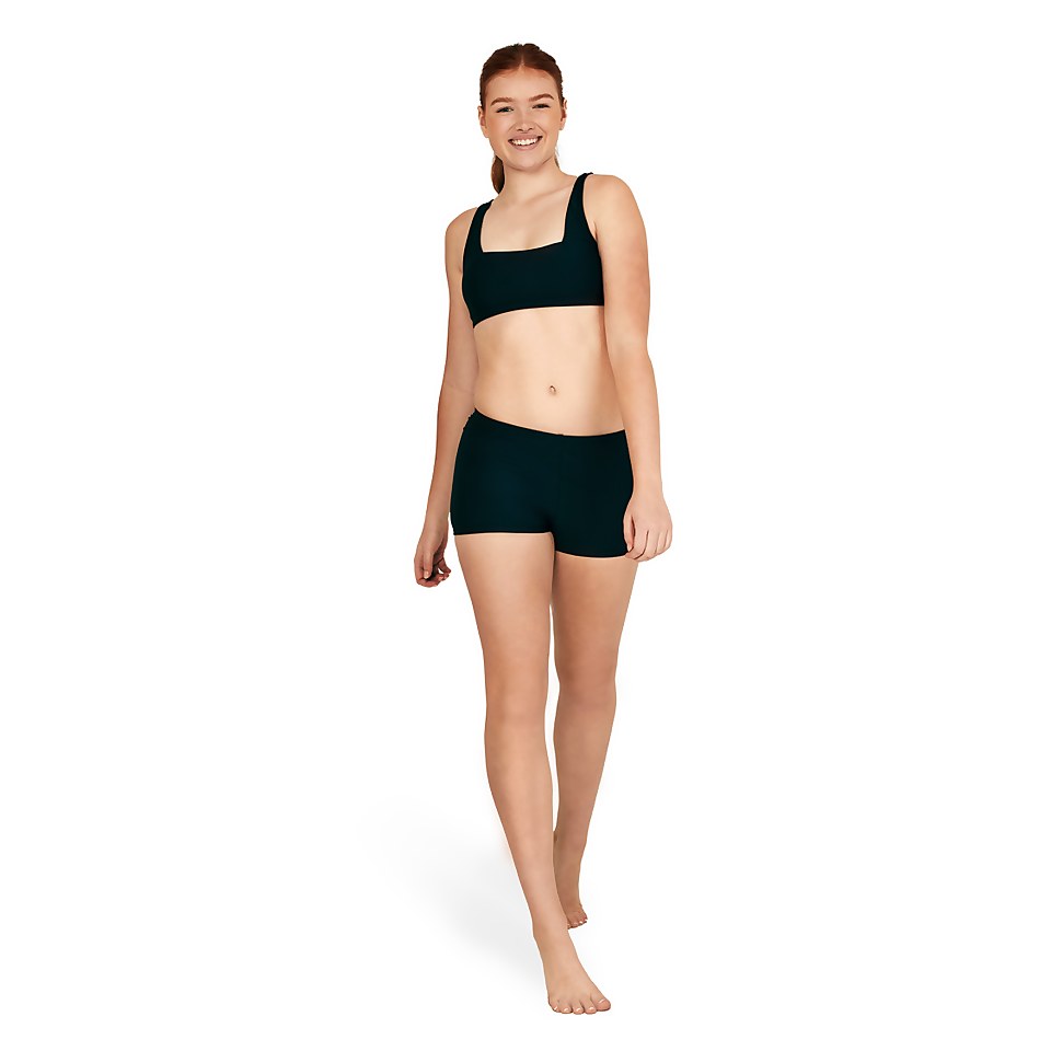 Women's Square Neck Bikini Top Black