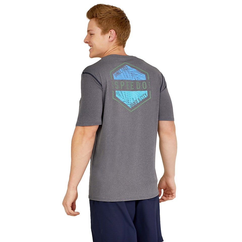 Speedo Graphic Short Sleeve Swim Rashguard