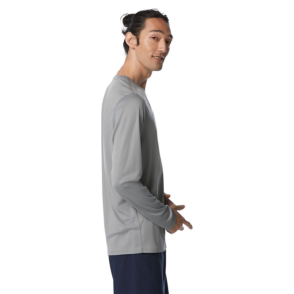 Men's Speedo Graphic Long Sleeve Swim Rashguard Gray