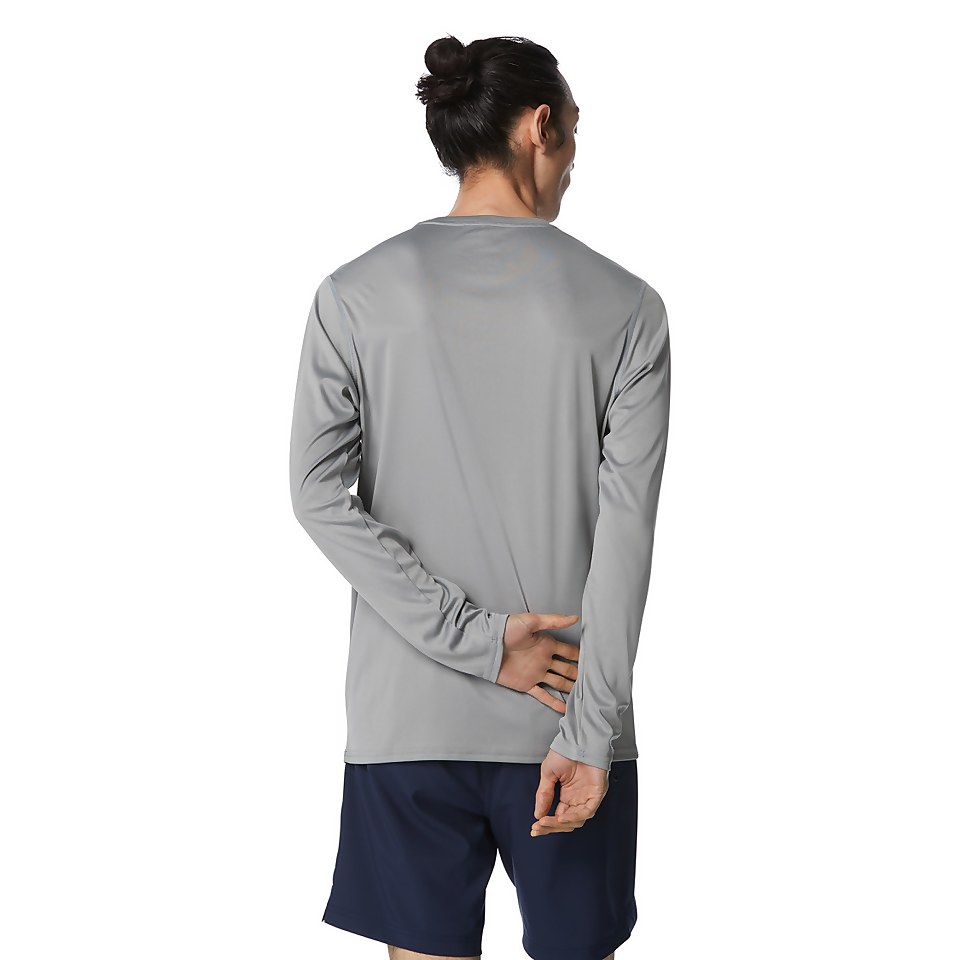 Men's Speedo Graphic Long Sleeve Swim Rashguard Gray