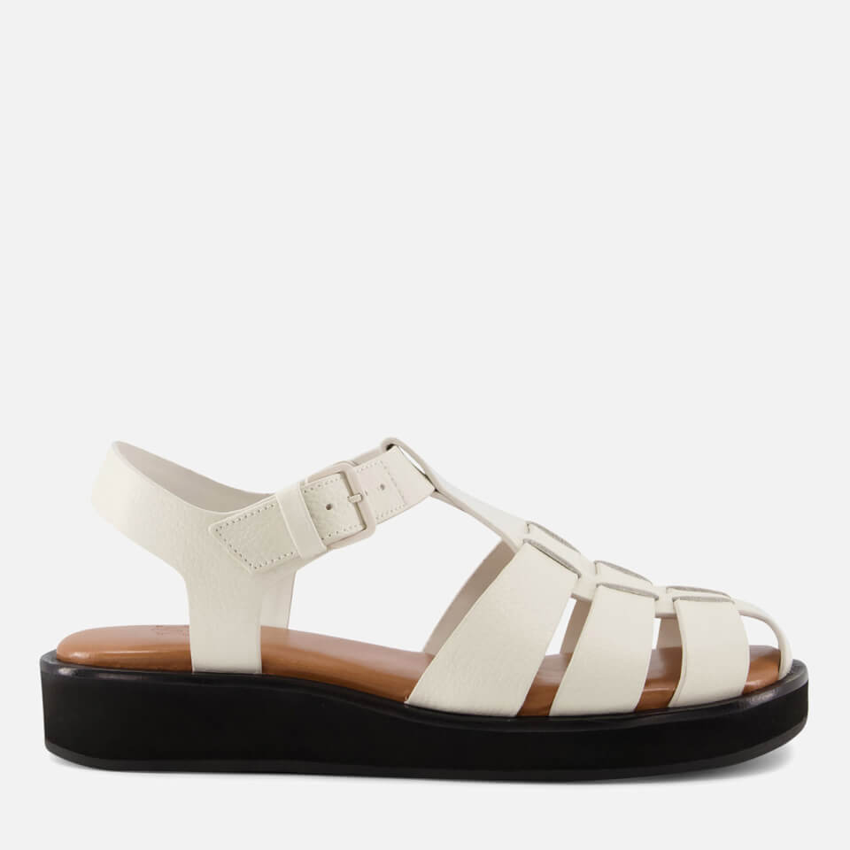 Dune Women's Loch Leather Fisherman Sandals - Ecru - UK 6