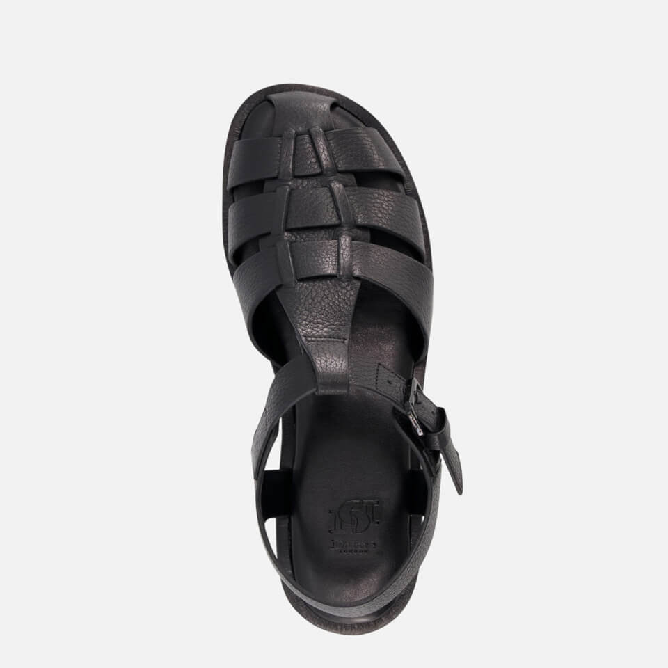 Dune Women s Loch Leather Fisherman Sandals Black Allsole