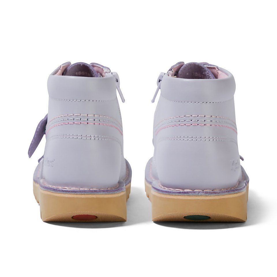 Junior Girls Kick Hi Leather Lilac