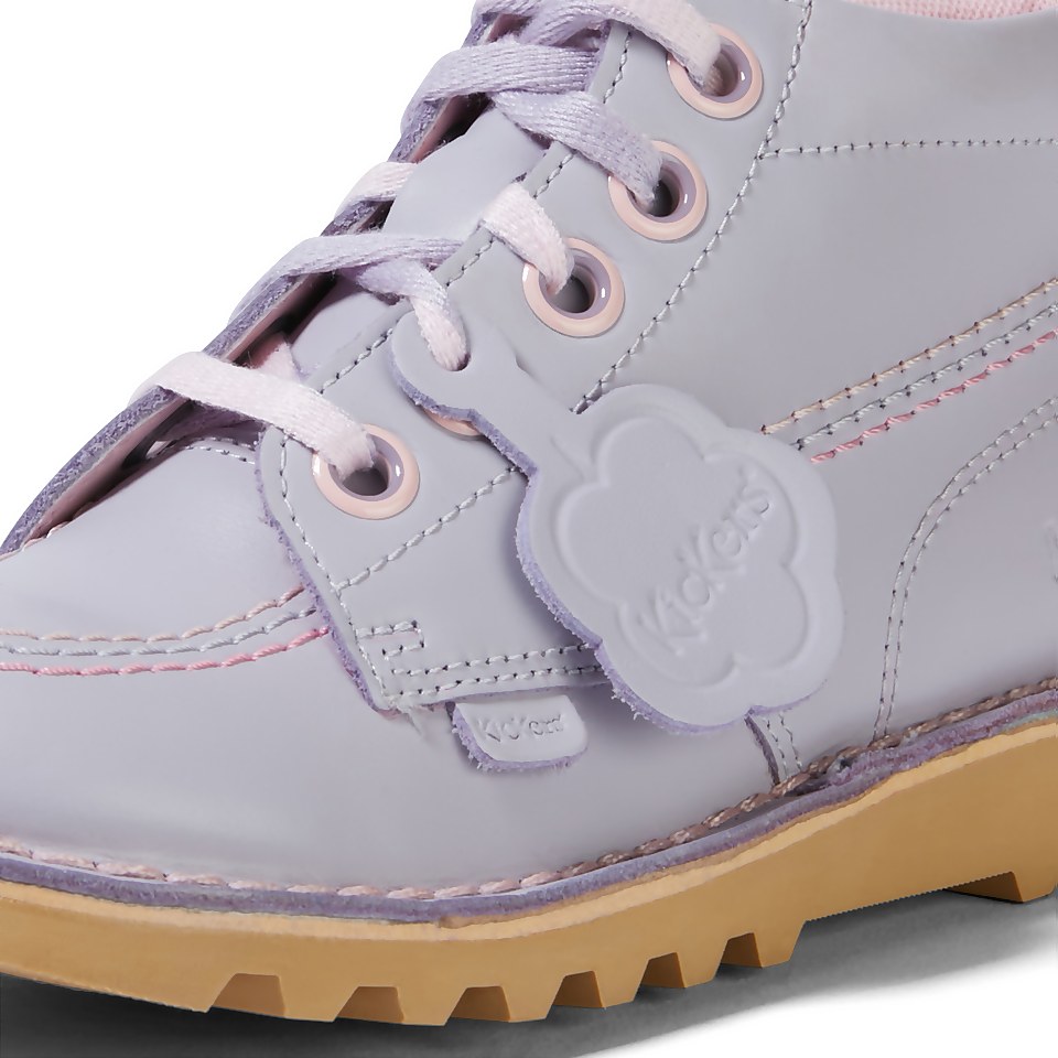 Junior Girls Kick Hi Leather Lilac