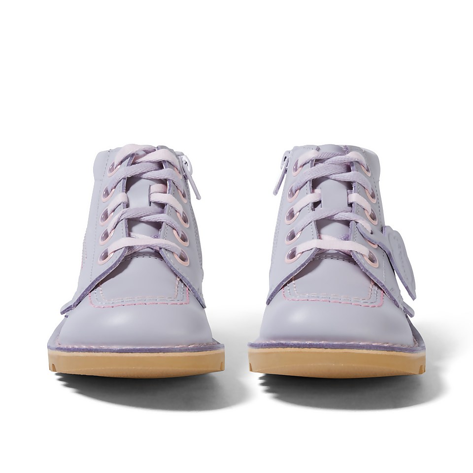 Junior Girls Kick Hi Leather Lilac