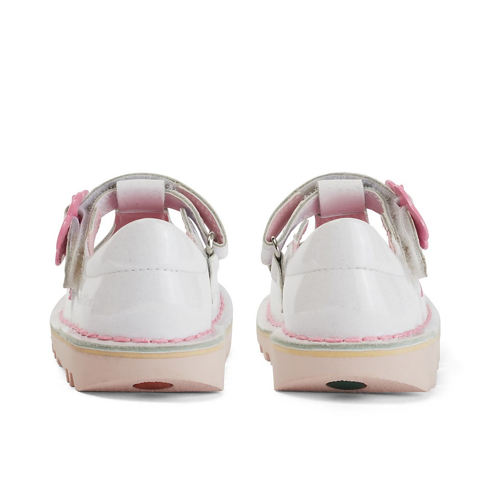 Infant Girls Kick Fleur T-Bar Patent Leather White
