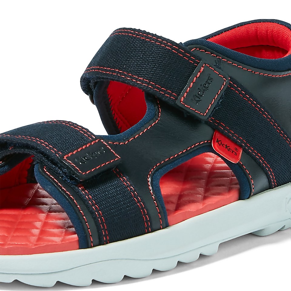 Junior Boys Kickster Leather Navy