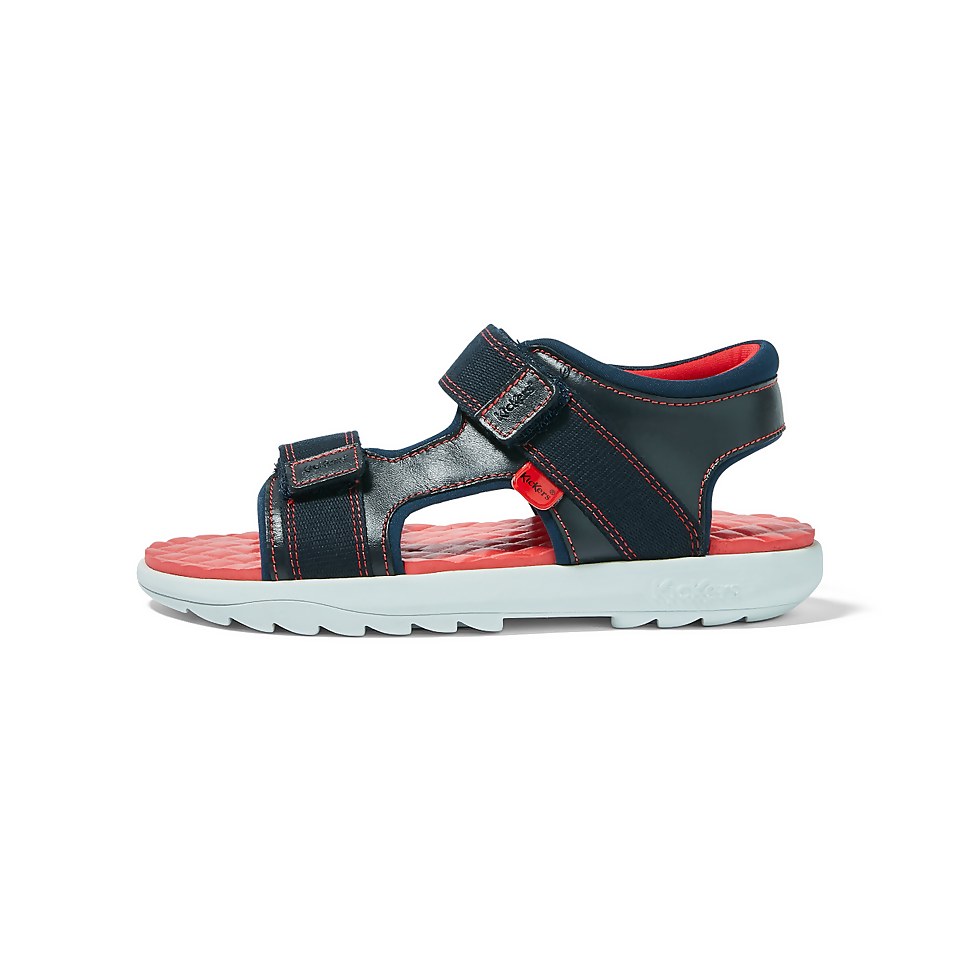 Junior Boys Kickster Leather Navy