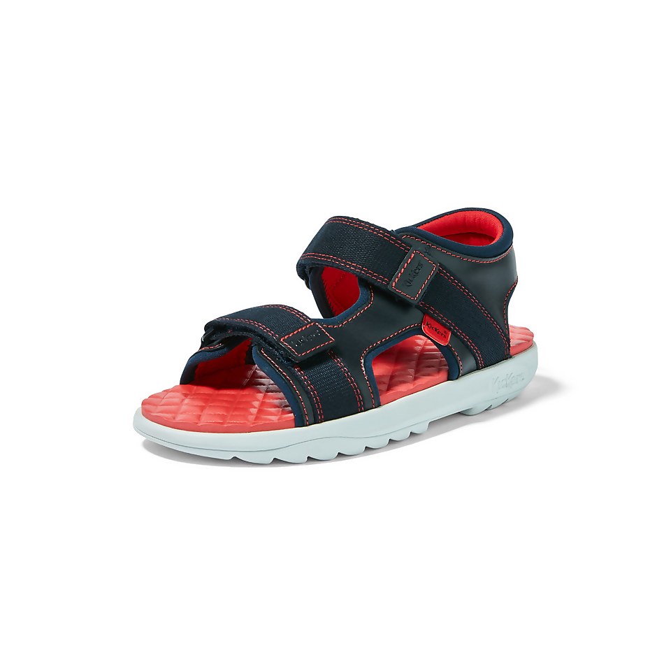 Junior Boys Kickster Leather Navy