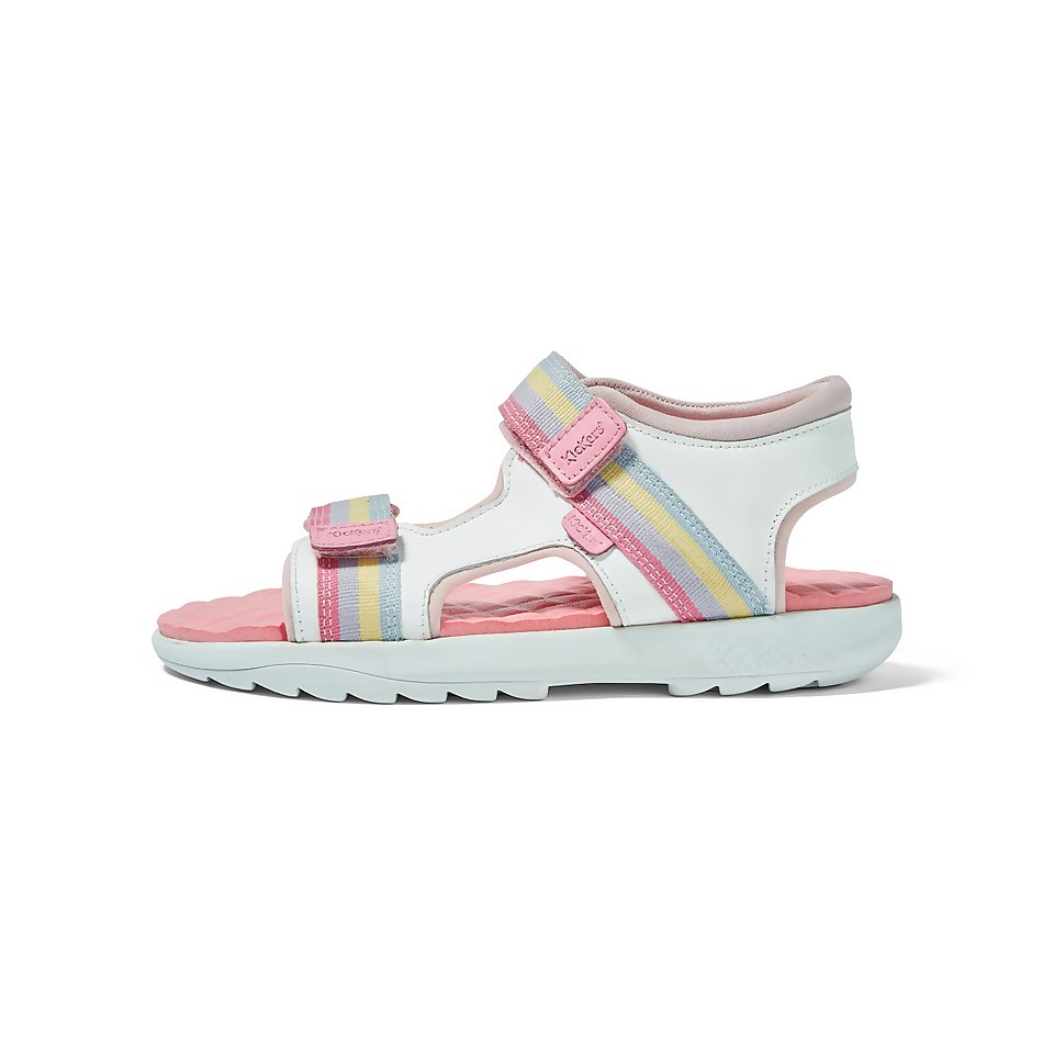 Junior Girls Kickster Leather White