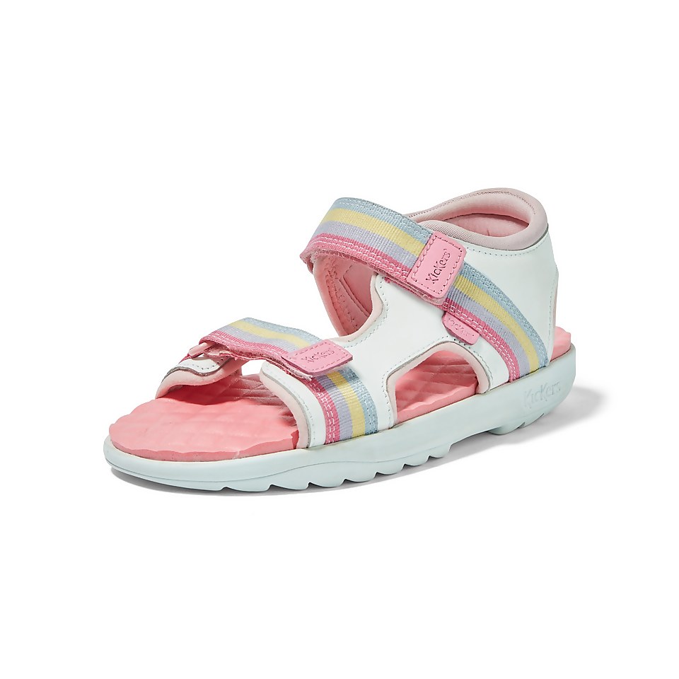 Junior Girls Kickster Leather White