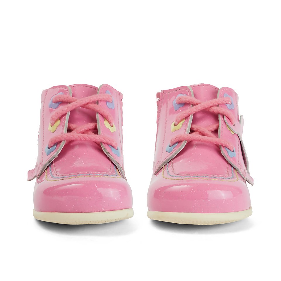 Babies Kick Hi Babies Fleur Patent Leather Pink