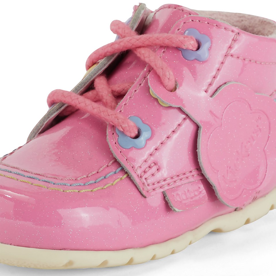 Babies Kick Hi Babies Fleur Patent Leather Pink