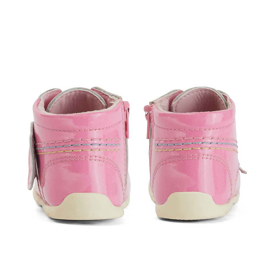 Babies Kick Hi Babies Fleur Patent Leather Pink