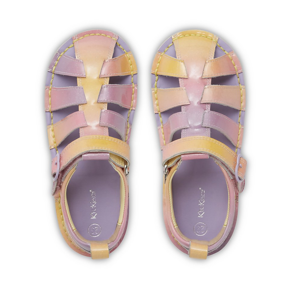 Infant Girls Kick Sandal Sunrise Patent Leather Pink