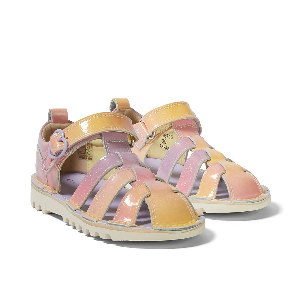 Infant Girls Kick Sandal Sunrise Patent Leather Pink