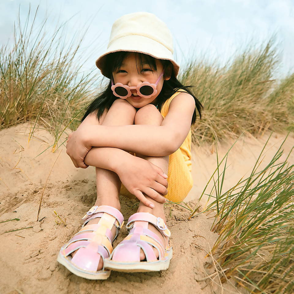 Infant Girls Kick Sandal Sunrise Patent Leather Pink