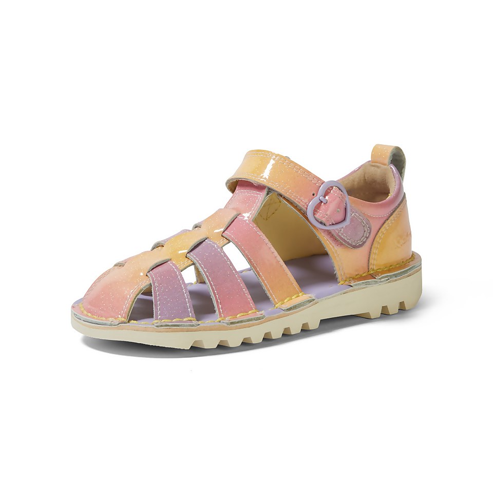 Infant Girls Kick Sandal Sunrise Patent Leather Pink