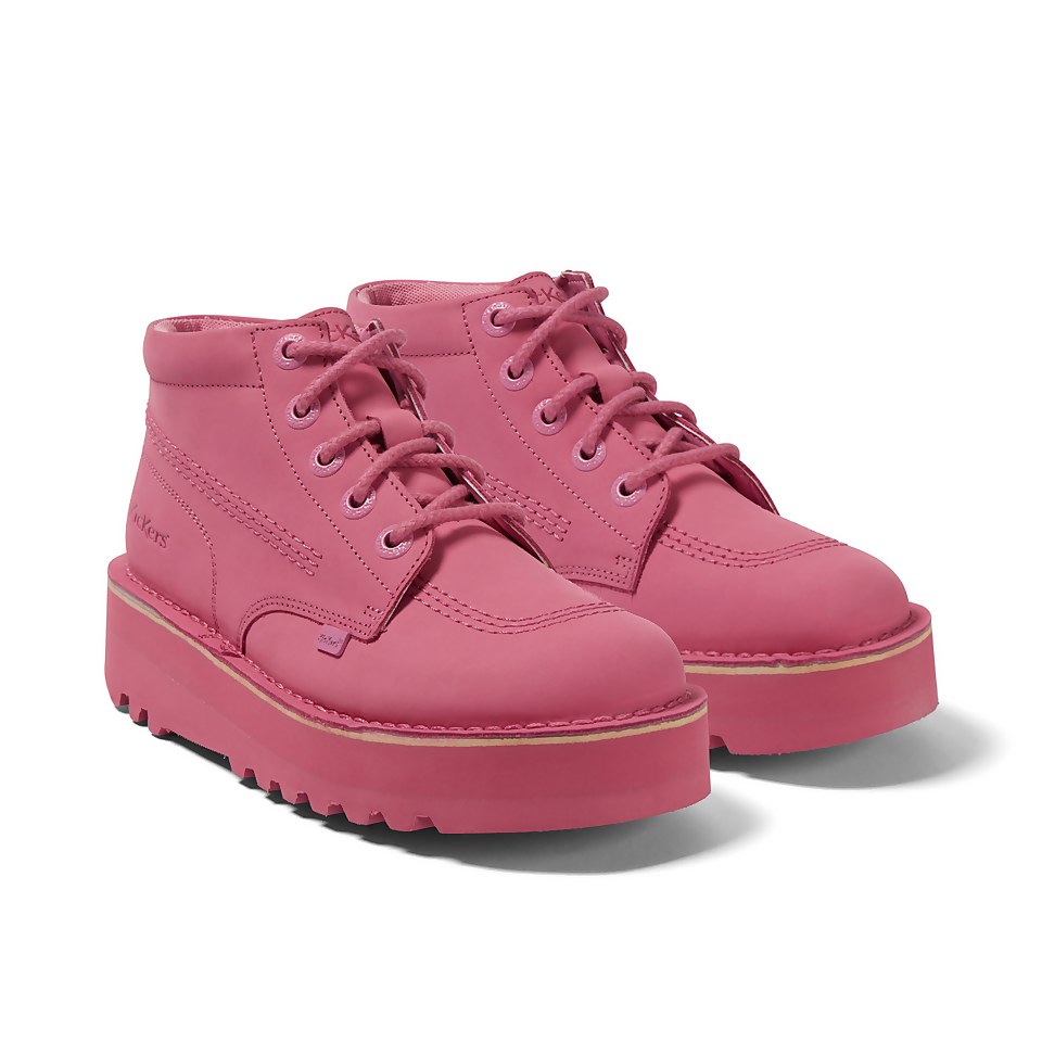 Adult Women's Kick Hi Stack Leather Pink
