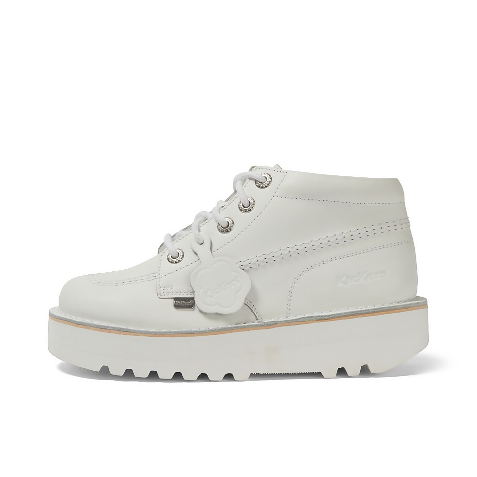 Adult Women's Kick Hi Stack Leather White