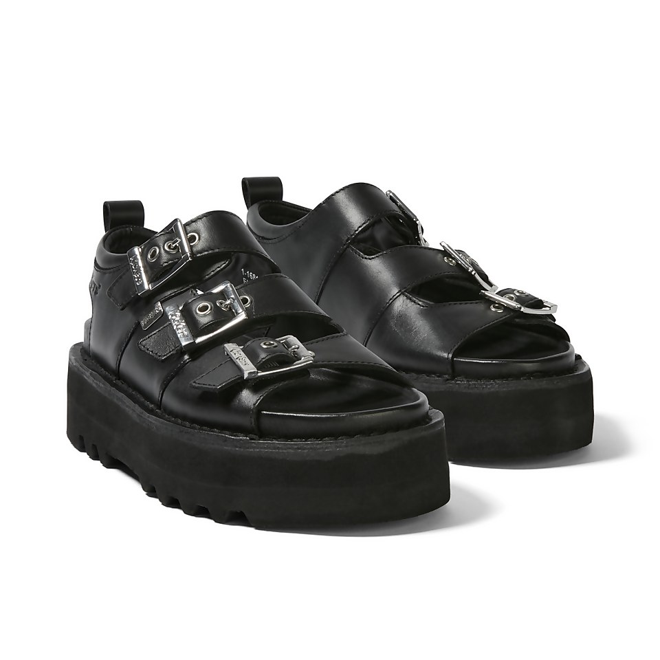Adult Women's Knox lo buckle Sandal Leather Black