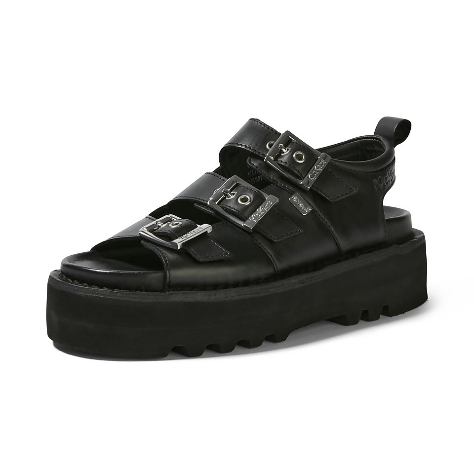 Adult Women's Knox lo buckle Sandal Leather Black