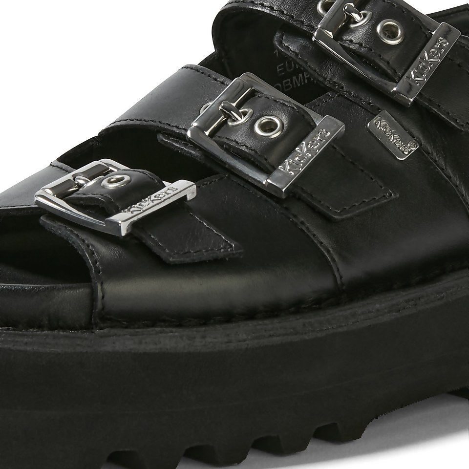 Adult Women's Knox lo buckle Sandal Leather Black