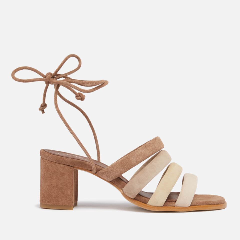 ALOHAS Women's Letizia Suede Block Heeled Sandals - Shades of Beige - UK 3.5