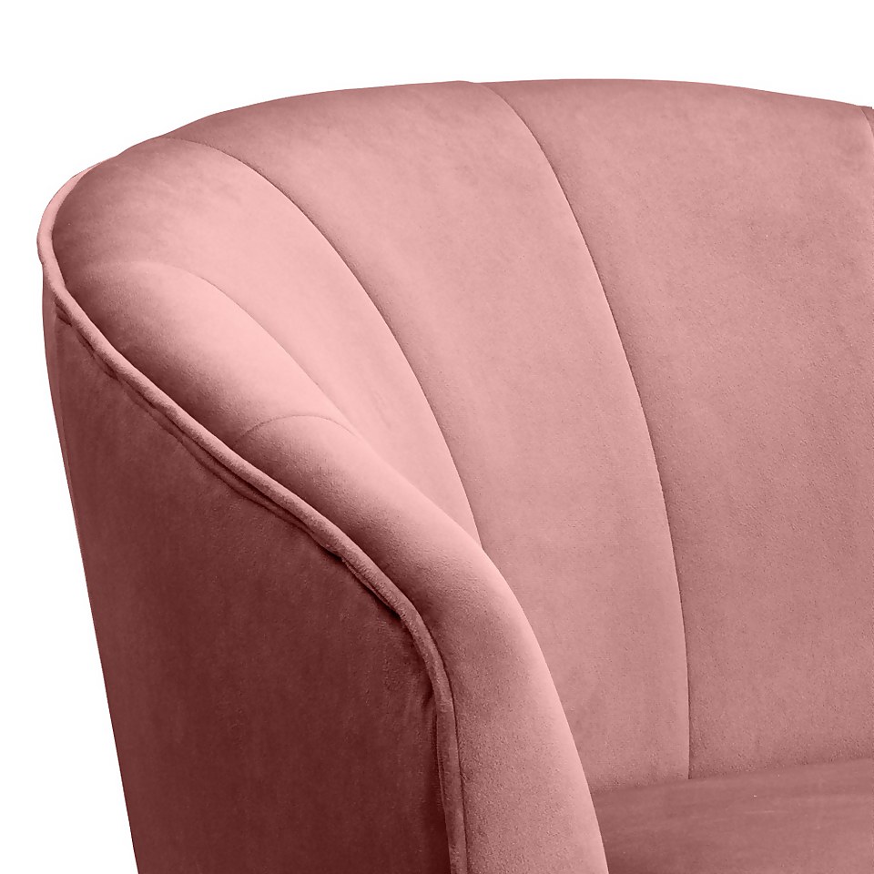 Daphne Accent Chair Rose Pink Homebase